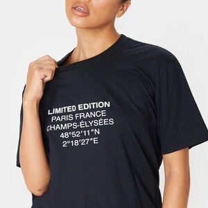 Black Limited Edition Printed T Shirt